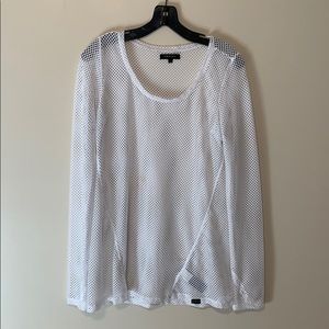 Koral - mesh long sleeve top - edgy and fun! - L